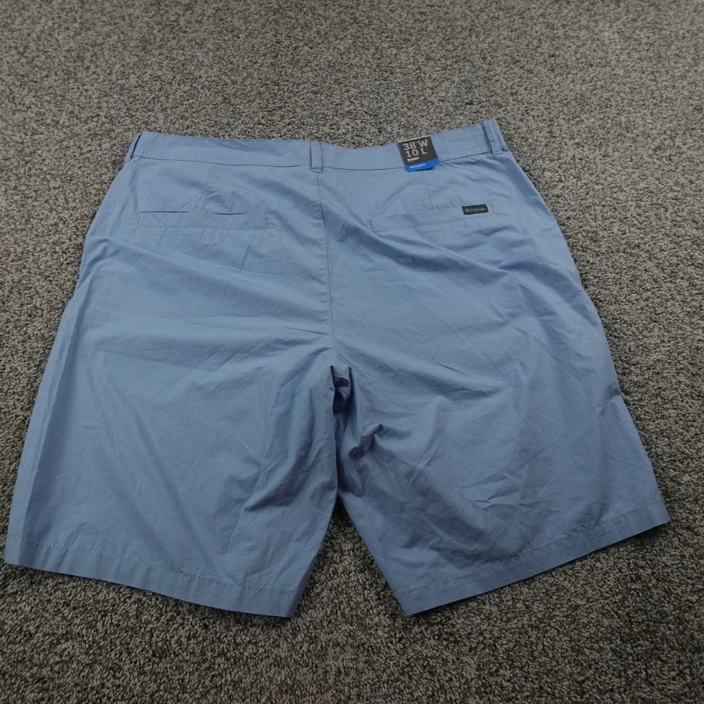 NEW Columbia Shorts Mens 38 Blue Chino‎ Fishing Outdoor Hiking Casual Trail Trek